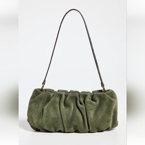 ⚡️NWT STAUD SUEDE BEAN Convertible Clutch Shoulder Bag in AVOCADO GREEN $195